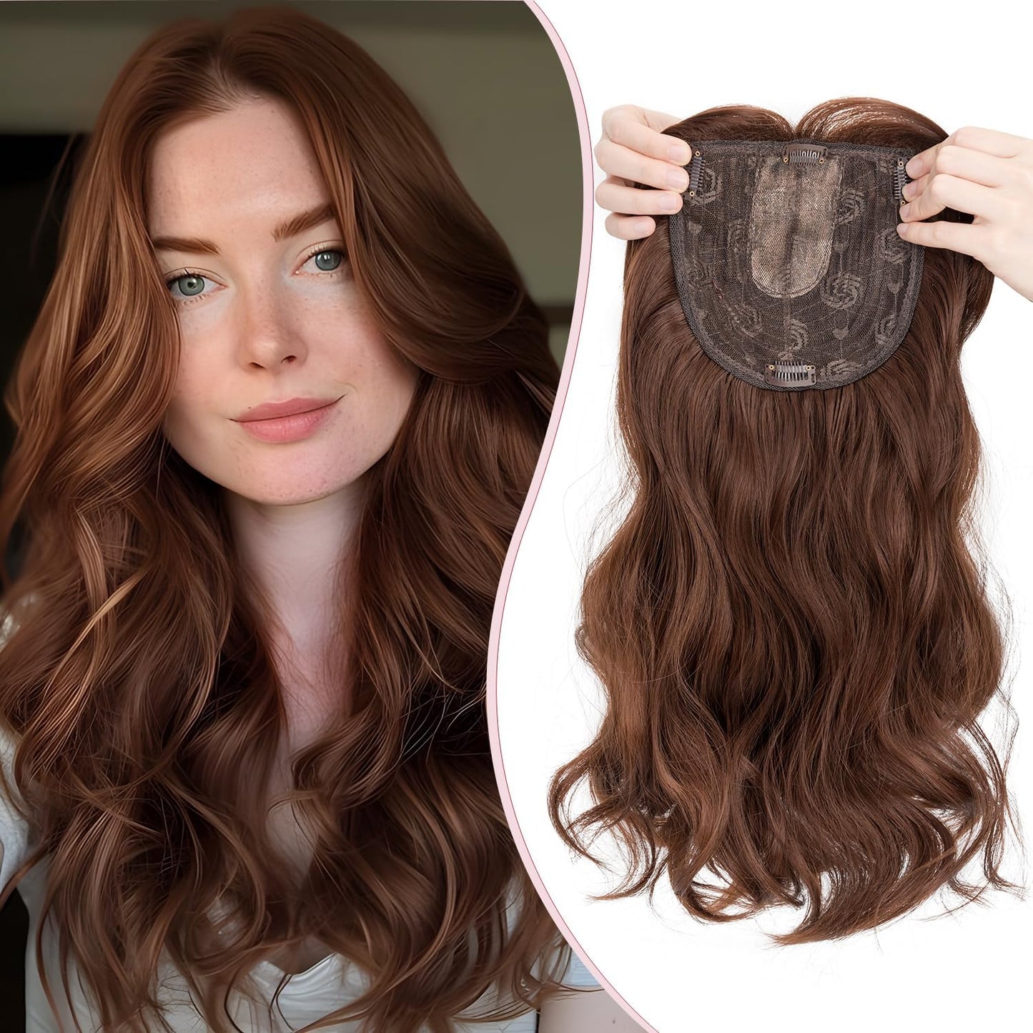 ⚡⚡Final Hours – 2026 New Lightweight & Breathable Wavy Hair Topper