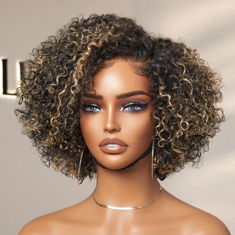 Chic Water Wave Short Wig – Lightweight Glueless Style with a Realistic Natural Finish