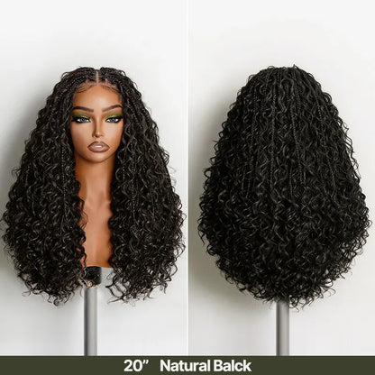 ⚠️ Hurry! 72% OFF✨13x6 HD Lace Wig Glueless Wear & Go 12” Boho Braids Water Wave Pre-Cut Lace Wig – Premium Fiber, Beginner Friendly