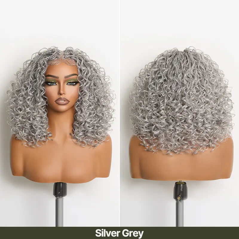 ⚠️ Hurry! 72% OFF✨13x6 HD Lace Wig Glueless Wear & Go 12” Boho Braids Water Wave Pre-Cut Lace Wig – Premium Fiber, Beginner Friendly