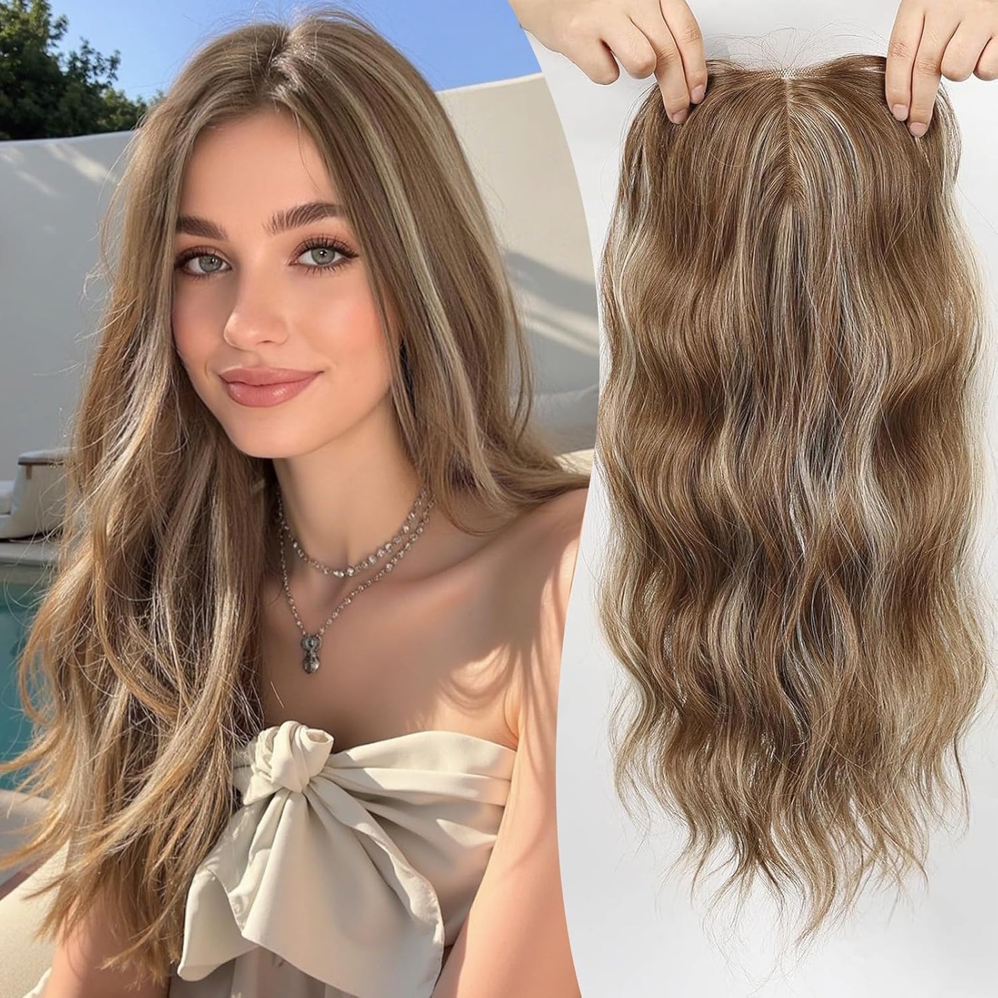 ⚡⚡Final Hours – 2026 New Lightweight & Breathable Wavy Hair Topper