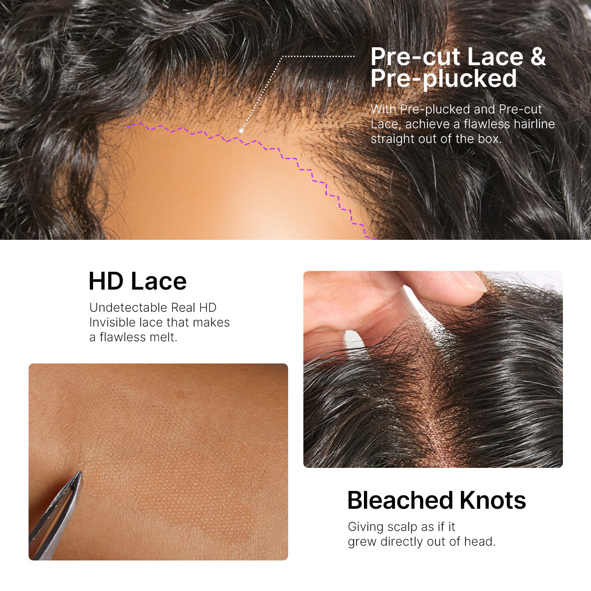 Chic Water Wave Short Wig – Lightweight Glueless Style with a Realistic Natural Finish