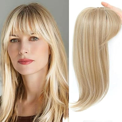 Hot Sale Straight Hair Topper With Bangs For  Women With Thinning Hair