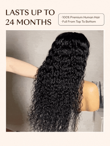 🥰 Water Wave Glueless Wig – 7×5 Lace, Full-Bodied Natural Flow for Everyday Wear