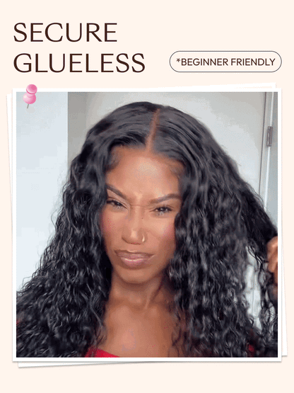 🥰 Water Wave Glueless Wig – 7×5 Lace, Full-Bodied Natural Flow for Everyday Wear