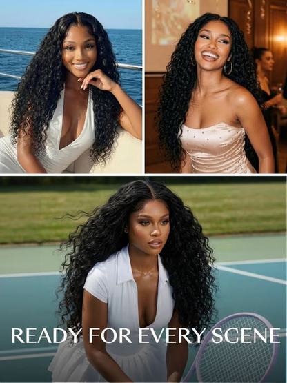 🥰 Water Wave Glueless Wig – 7×5 Lace, Full-Bodied Natural Flow for Everyday Wear
