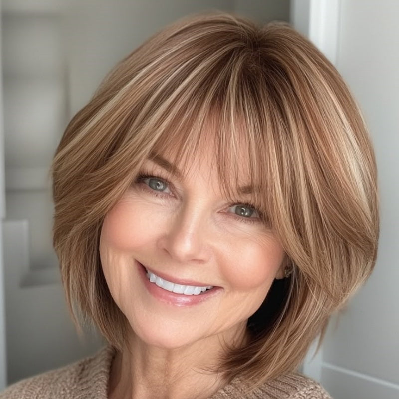 Hot Sale Straight Hair Topper With Bangs For  Women With Thinning Hair
