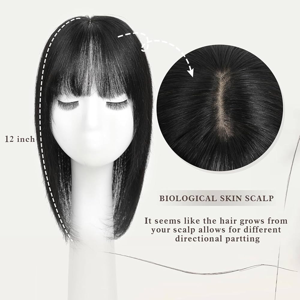 Hot Sale Straight Hair Topper With Bangs For  Women With Thinning Hair