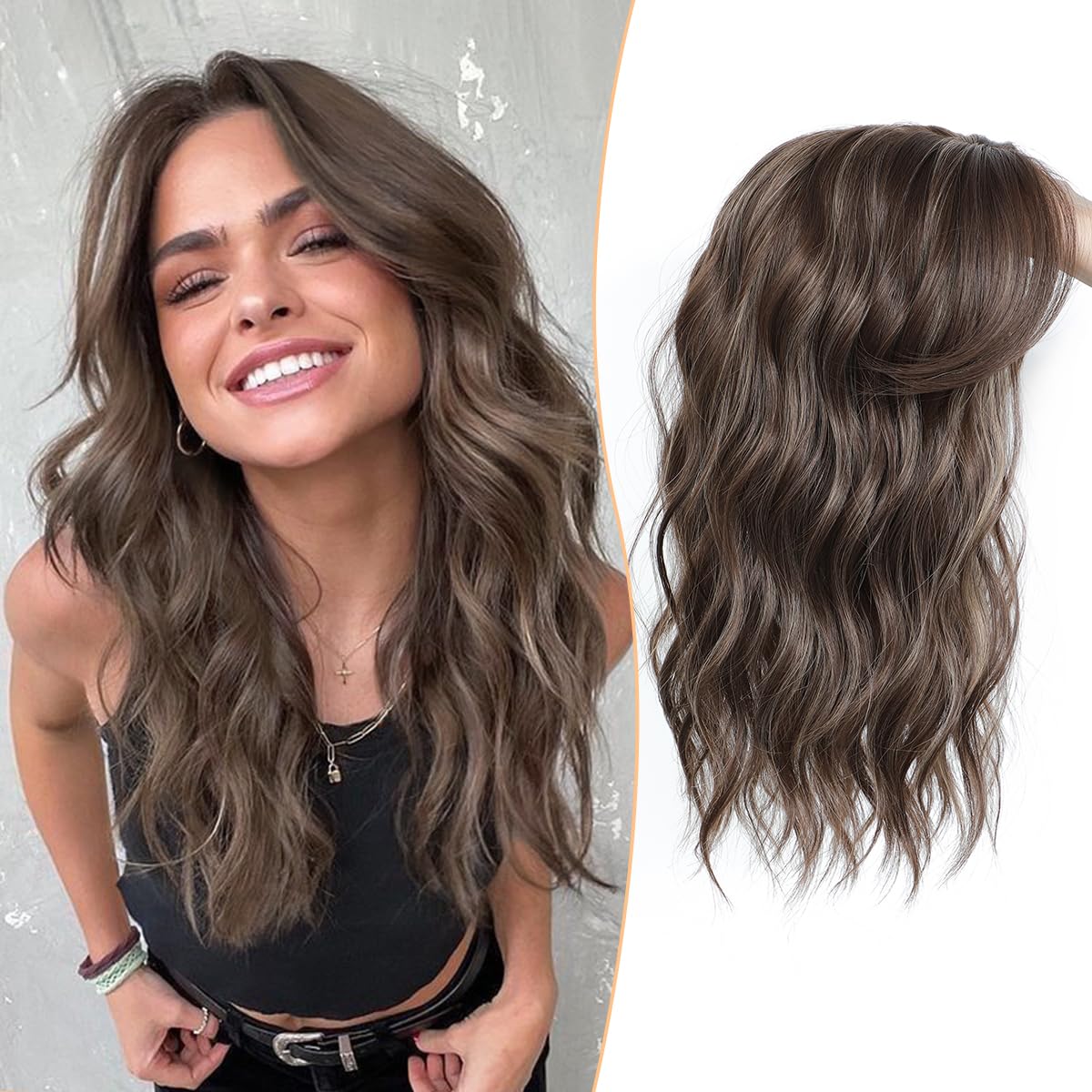 🔥Medium Brown with Highlights
