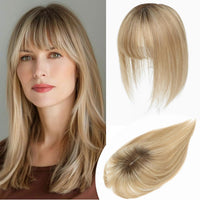 🔥Honey Blonde with Dark Brown Root