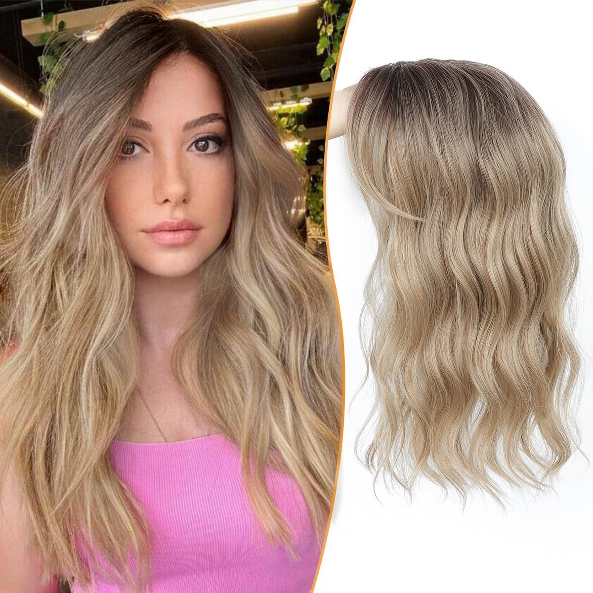 ⚡⚡Final Hours – 2026 New Lightweight & Breathable Wavy Hair Topper