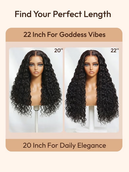 🥰 Water Wave Glueless Wig – 7×5 Lace, Full-Bodied Natural Flow for Everyday Wear