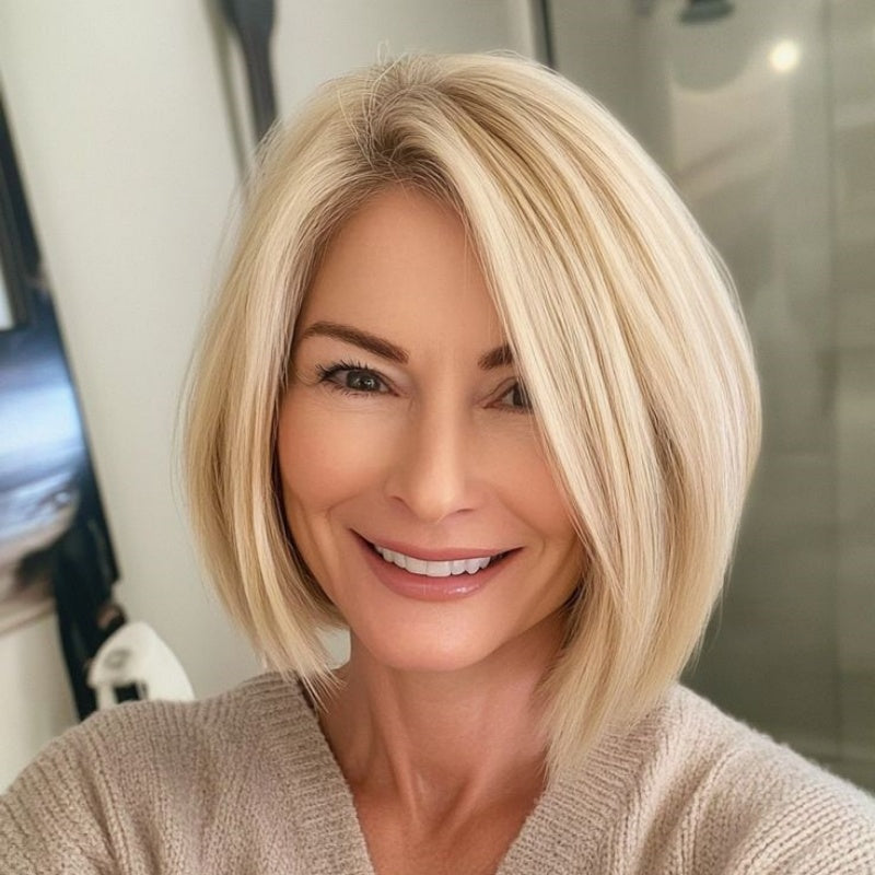 Natural Straight Hair Topper for Thinning Crown – Instant Volume & Seamless Coverage