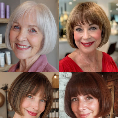 Hot Sale Straight Hair Topper With Bangs For  Women With Thinning Hair