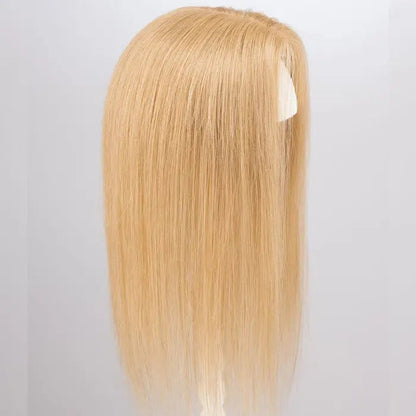 Shoulder Length Grey Full Handtied Mono Base Human Hair Topper for Women