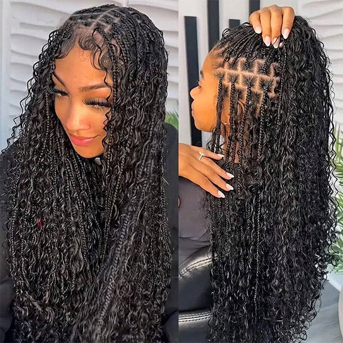 🔥 LAST DAY: 87% OFF | Glueless Knotless Boho Curl Wig – 13x6 HD Lace Human Hair