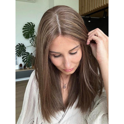 Natural Straight Hair Topper for Thinning Crown – Instant Volume & Seamless Coverage
