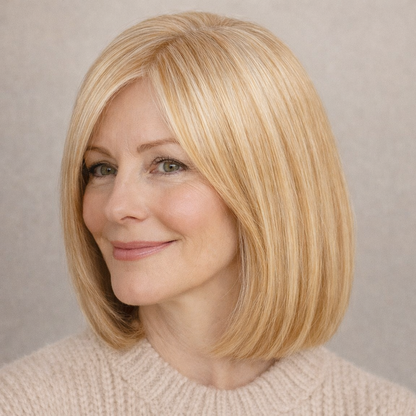 Natural Straight Hair Topper for Thinning Crown – Instant Volume & Seamless Coverage