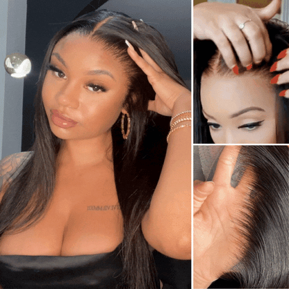 13x4 Pre-Cut Lace 2-in-1 Straight-to-Water-Wave Glueless