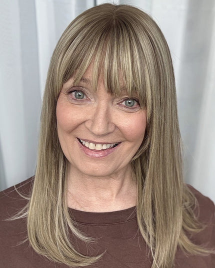 🔥 NEW ARRIVAL SALE-Human Hair Topper with Bangs | Hair Piece for Thinning Hair