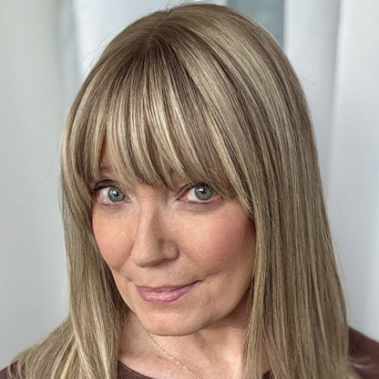 🔥🔥Human Hair Topper with Bangs | Hair Piece for Thinning Hair