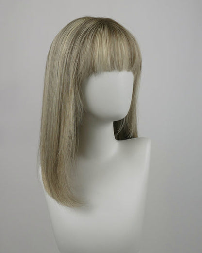 🔥 NEW ARRIVAL SALE-Human Hair Topper with Bangs | Hair Piece for Thinning Hair