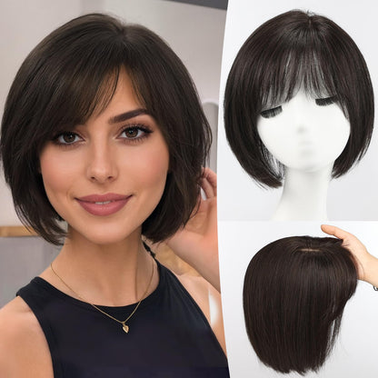 Hot Sale Straight Hair Topper With Bangs For  Women With Thinning Hair