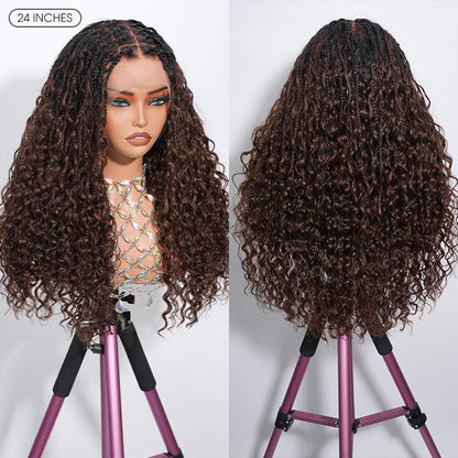 🔥 LAST DAY: 87% OFF | Glueless Knotless Boho Curl Wig – 13x6 HD Lace Human Hair