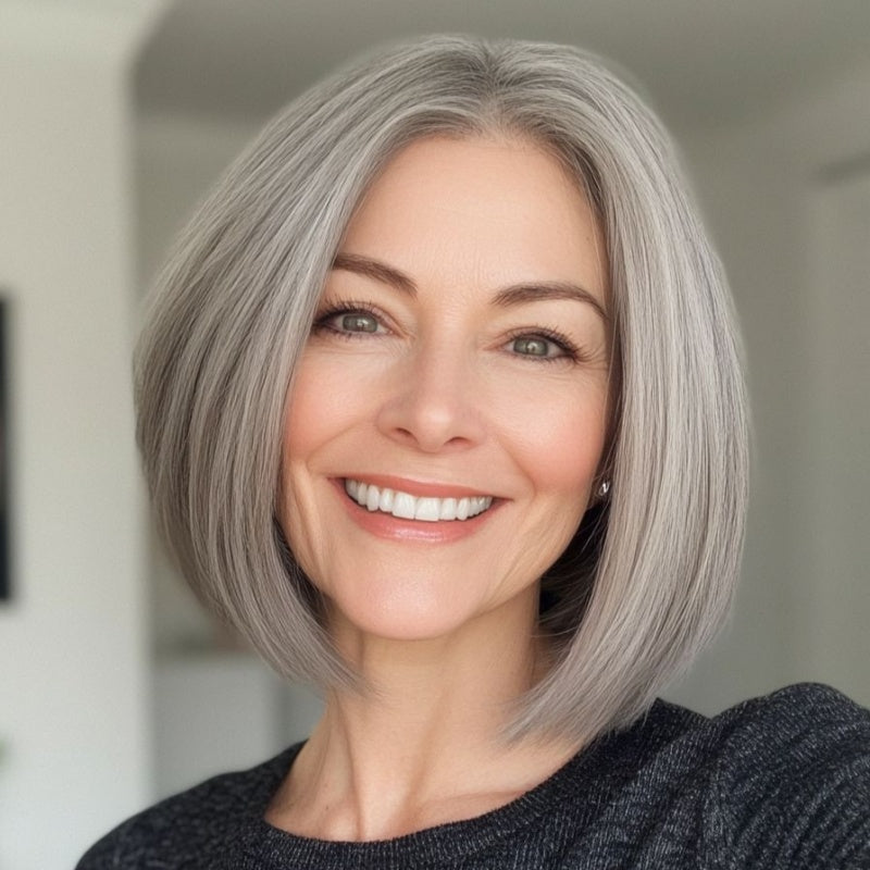 Natural Straight Hair Topper for Thinning Crown – Instant Volume & Seamless Coverage