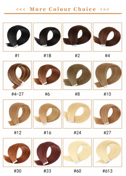 💯Seamless Injected Hand-Tied Invisible Tape In Hair Extension