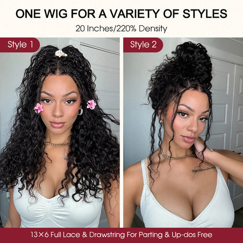 🔥 LAST DAY: 87% OFF | Glueless Knotless Boho Curl Wig – 13x6 HD Lace Human Hair